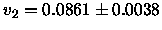 $v_2 = 0.0861 \pm 0.0038$