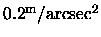 $0.2{^{\rm m} /{\rm arcsec}^{2}}$