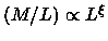 ${\left( M/L \right)}\propto L^\xi$