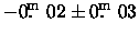 $-0\hbox{$.\!\!^{\rm m}$ }02 \pm 0\hbox{$.\!\!^{\rm m}$ }03$