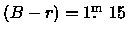 $(B-r) = 1\hbox{$.\!\!^{\rm m}$ }15$