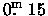 $0\hbox{$.\!\!^{\rm m}$ }15$