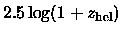 $2.5\log(1+{z_{\rm hel}})$