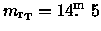 ${m_{\rm r_T}}= 14\hbox{$.\!\!^{\rm m}$ }5$