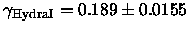 $\gamma_{\rm HydraI} = 0.189 \pm 0.0155$