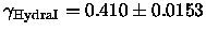 $\gamma_{\rm HydraI} = 0.410 \pm 0.0153$