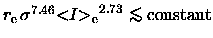 ${r_{\rm e}}\, \sigma^{7.46} {< \hspace{-3pt} I \hspace{-3pt}>_{\rm e}}^{2.73} \...
...neskip\halign{\hfil$\scriptscriptstyle ...