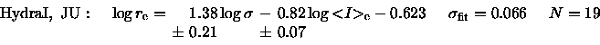 \begin{displaymath}
\arraycolsep=2pt %
\begin{array}{lllllllll}
{\rm HydraI,\;JU...
...d & N=19 \\
& & & \pm & 0.21 & \pm & 0.07 & & \\
\end{array}\end{displaymath}