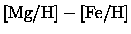 $\displaystyle {{\rm [Mg/H]}}- {{\rm [Fe/H]}}$